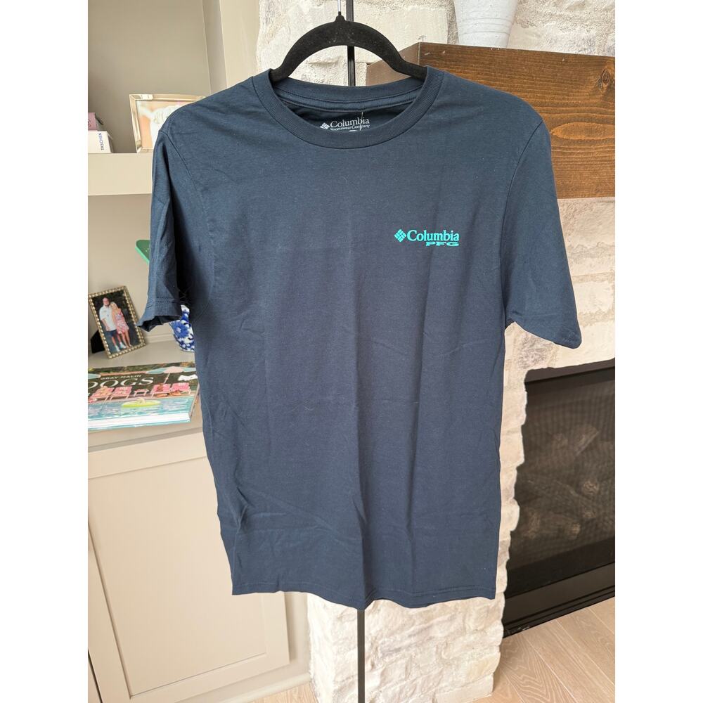 Columbia Men's Navy Blue Crew Neck Short Sleeve Tee Size S